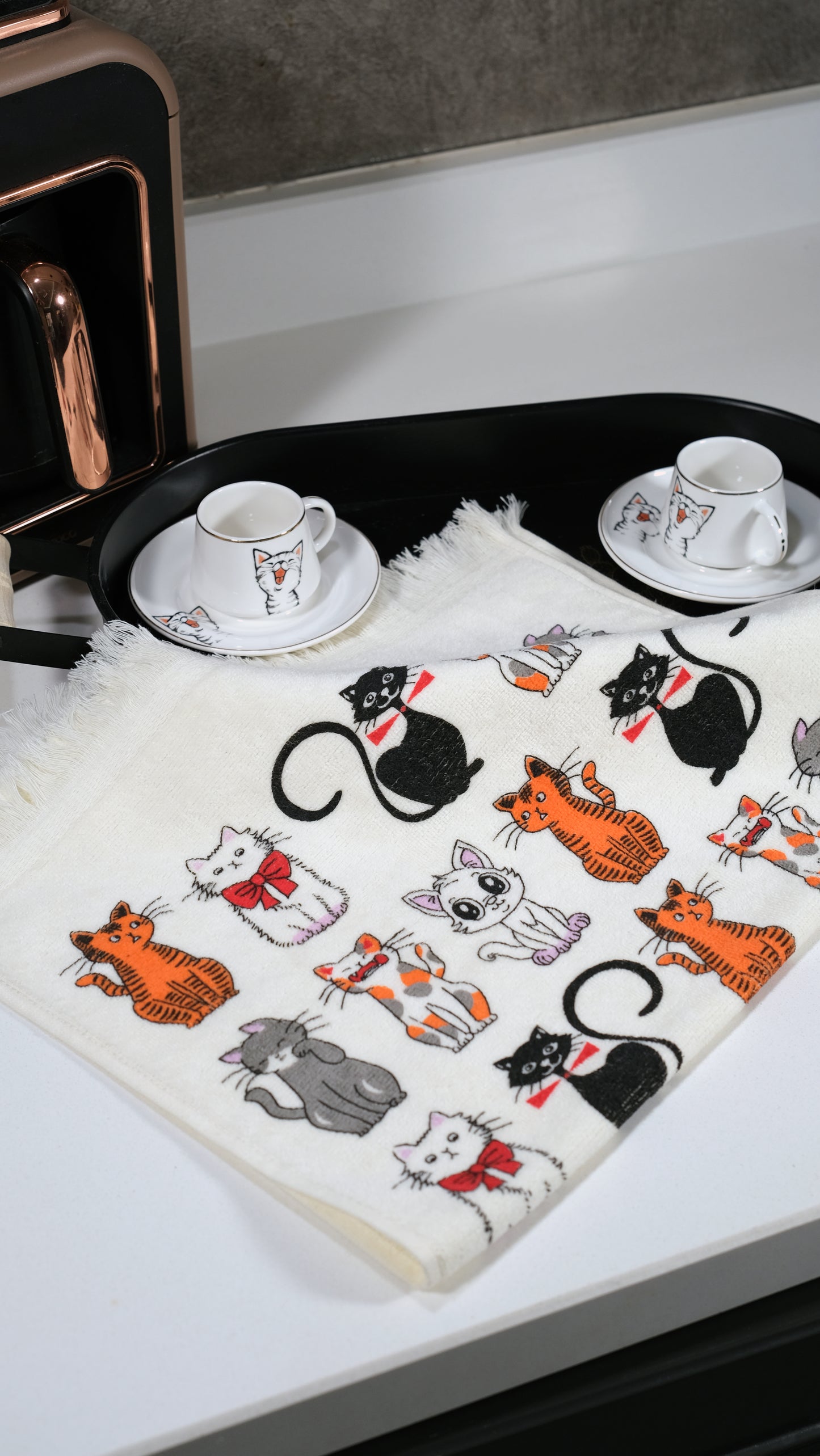Cat Print Kitchen Towel