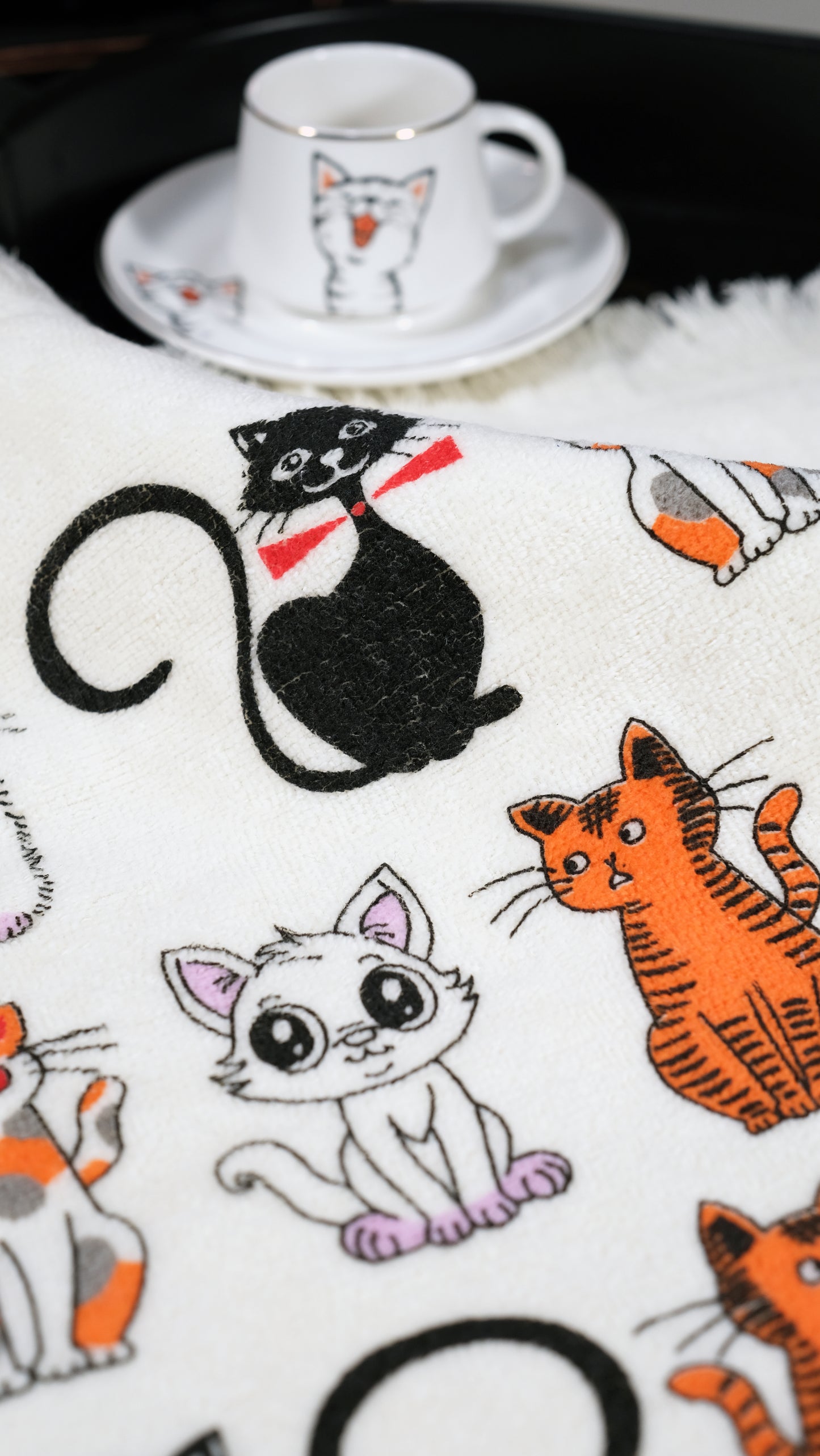Cat Print Kitchen Towel