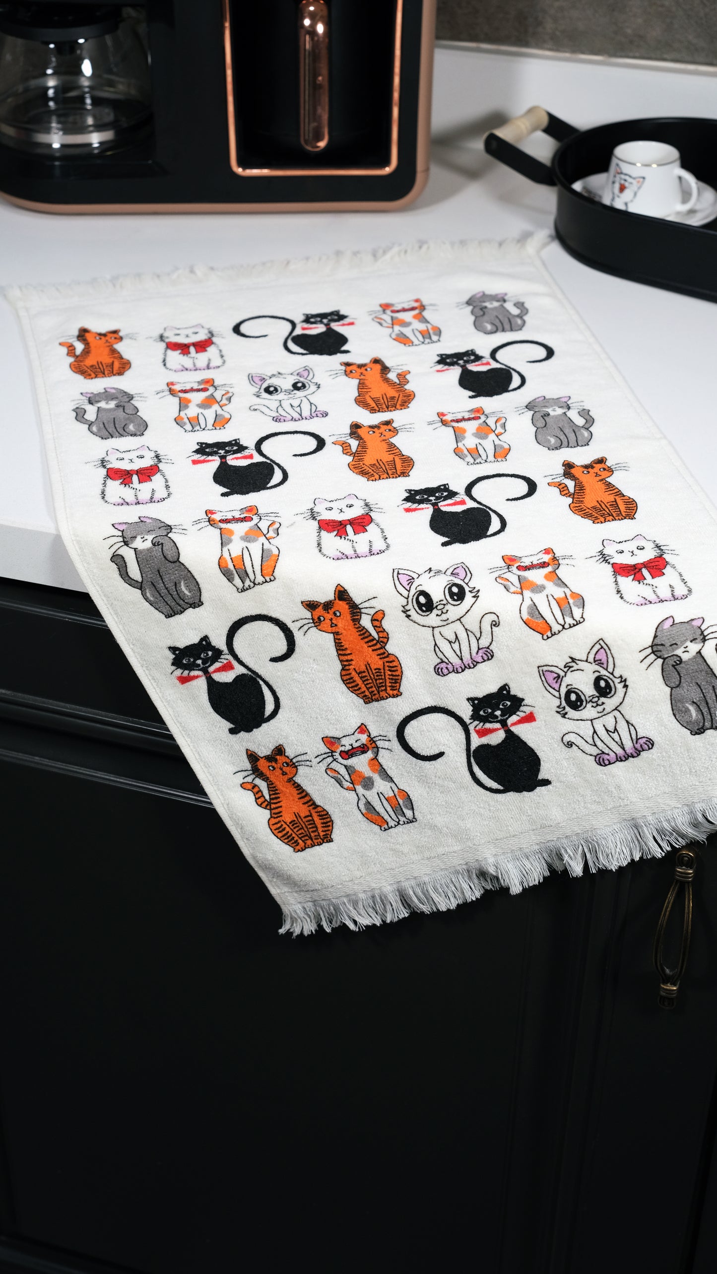Cat Print Kitchen Towel