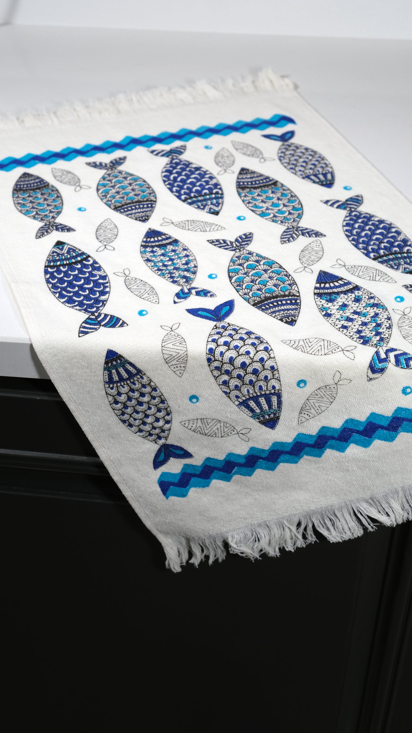 Fish Print Kitchen Towel