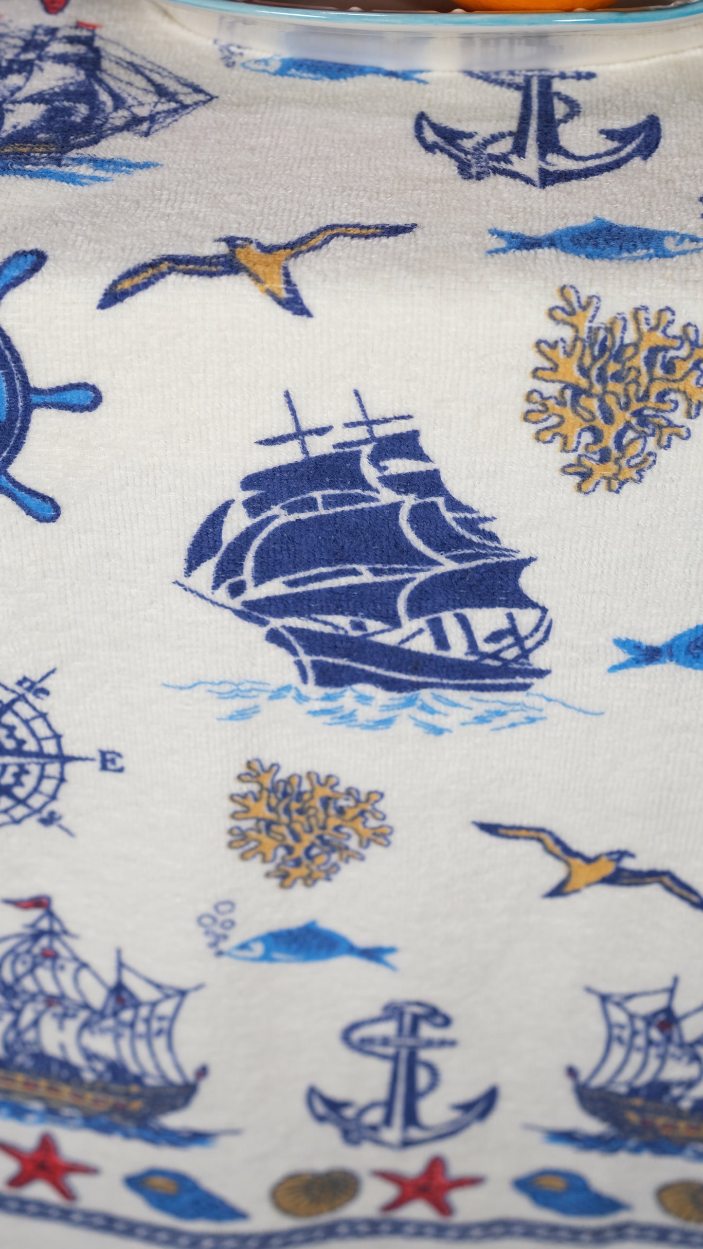 Ship Print Kitchen Towel