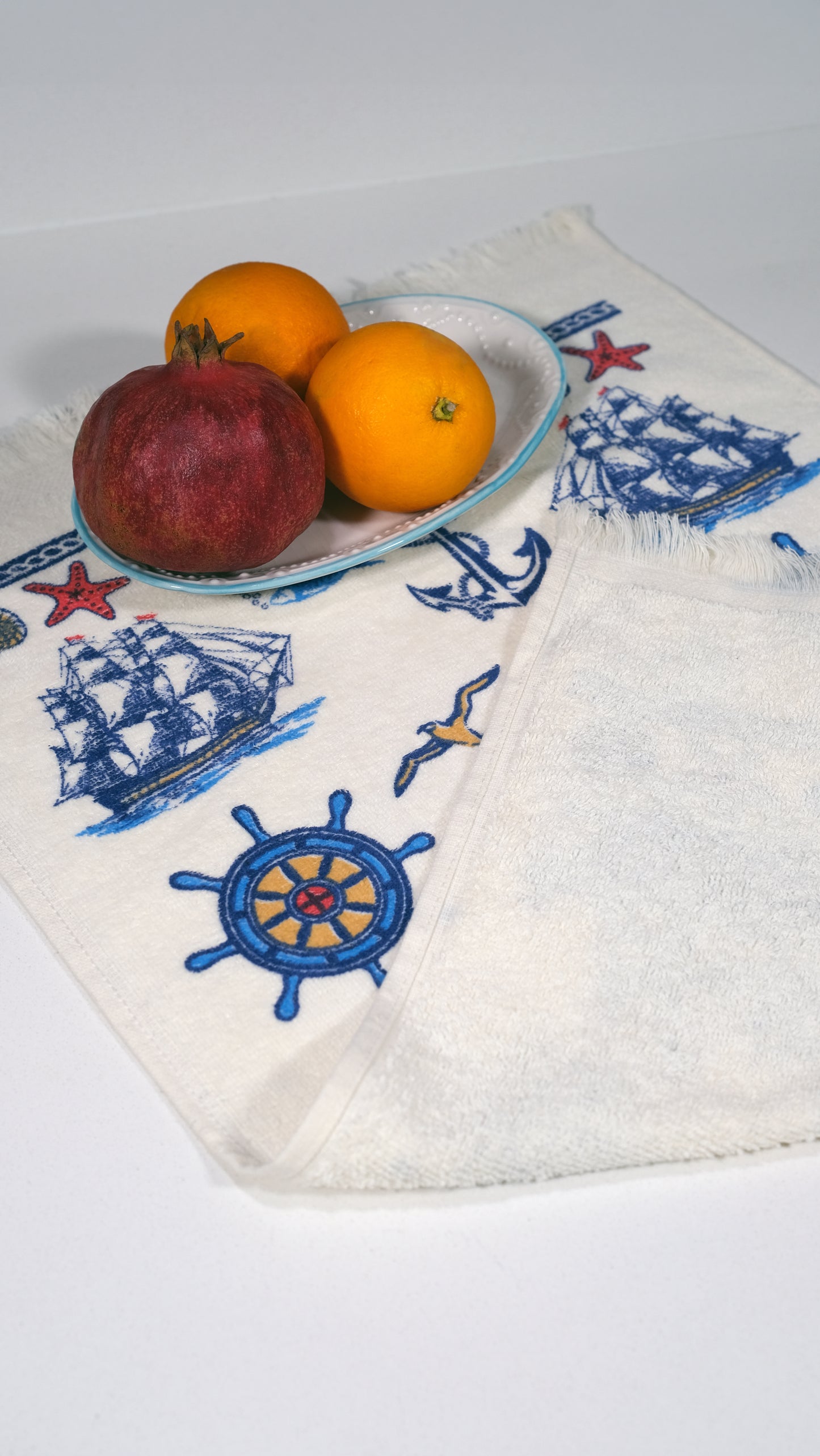Ship Print Kitchen Towel