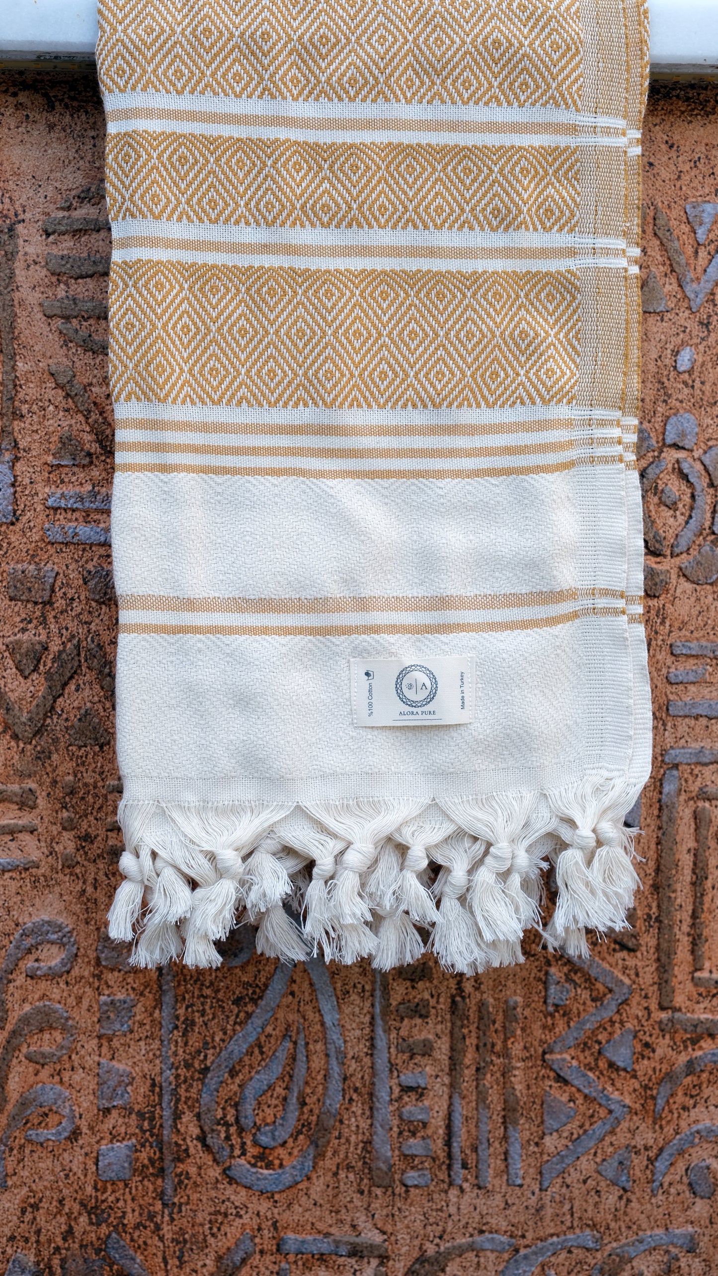 Beige Crystal Alora Pure Towel