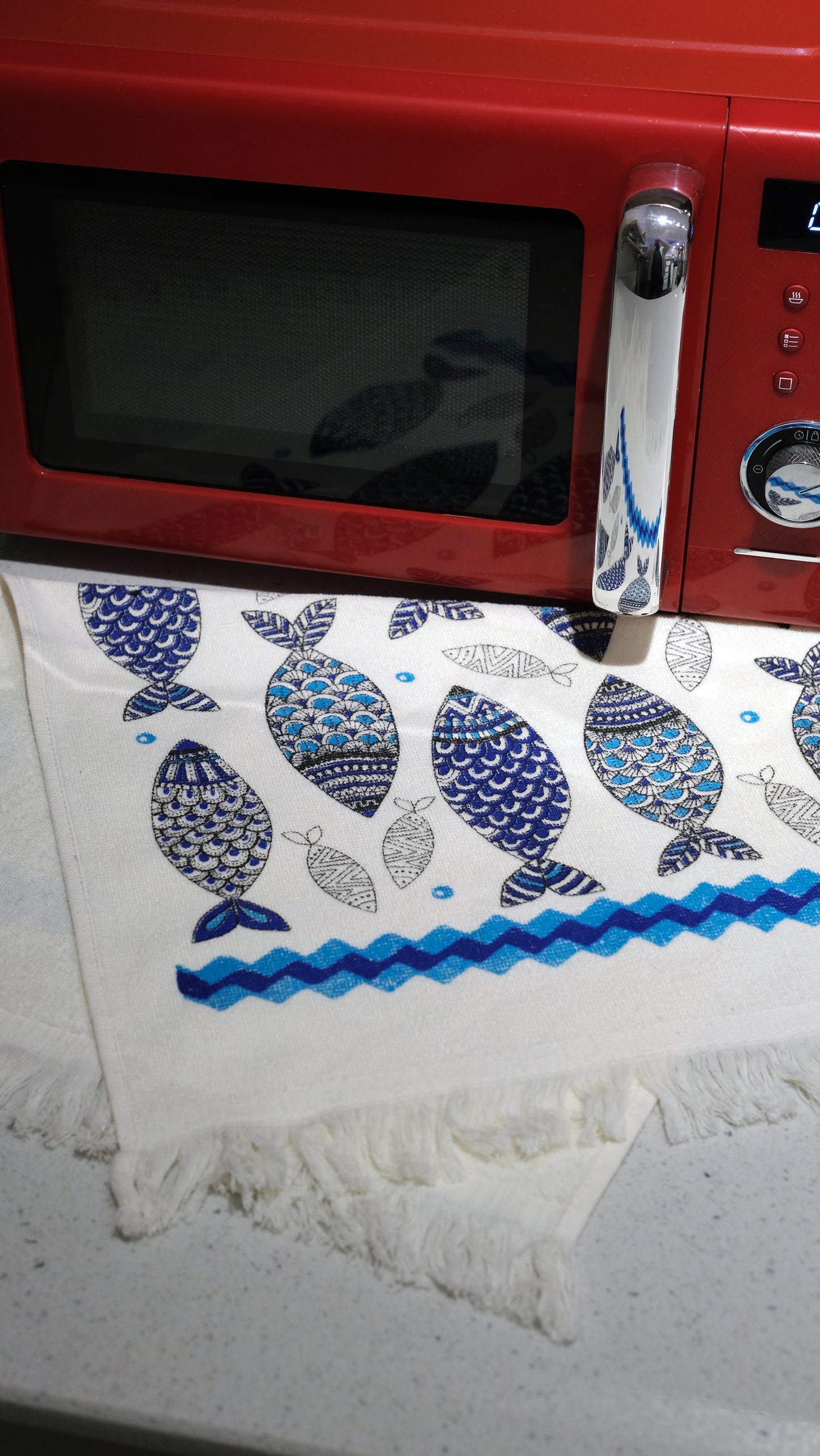 Fish Print Kitchen Towel