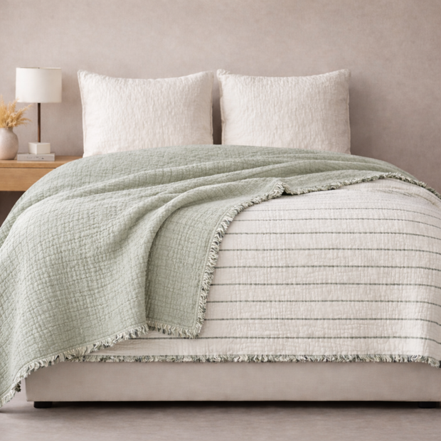 Muslin Cotton Bedspreads (Queen)