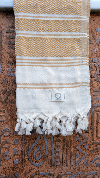 Beige Crystal Alora Pure Towel