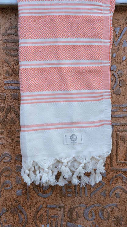 Salmon Crystal Alora Pure Towel