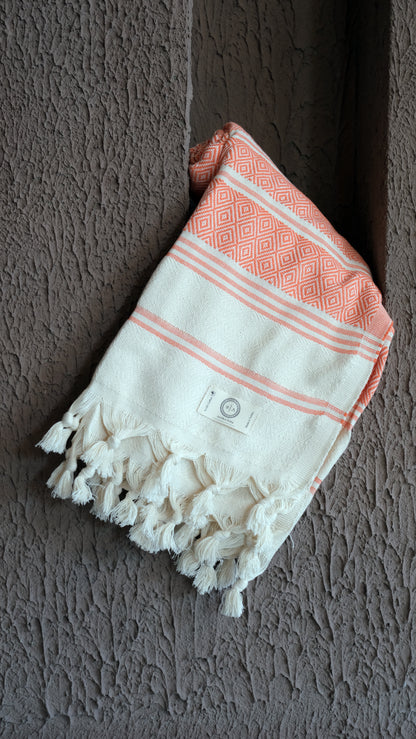 Salmon Crystal Alora Pure Towel