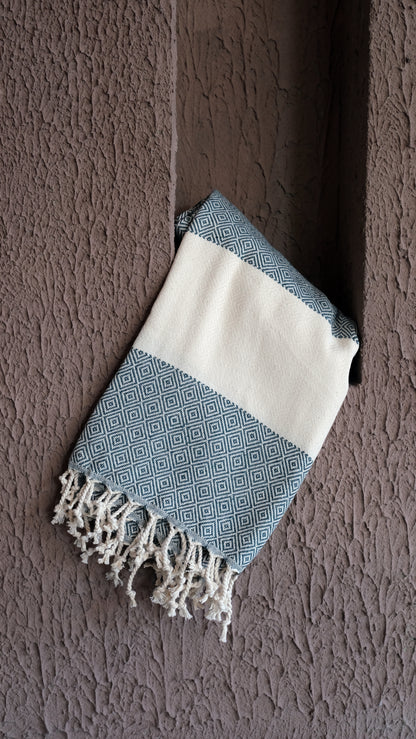 Dark Green Diamond Dream Alora Pure Towel