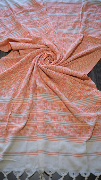 Salmon Crystal Alora Pure Towel