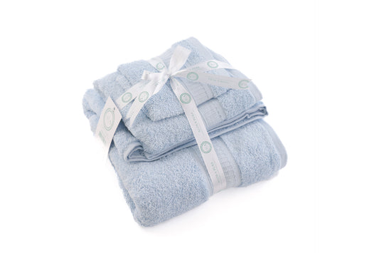 Plush Light Blue Towel Gift Set