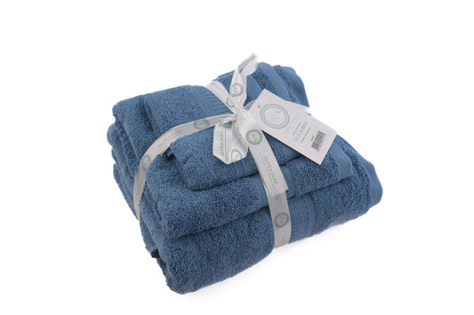 Plush Navy Towel Gift Set