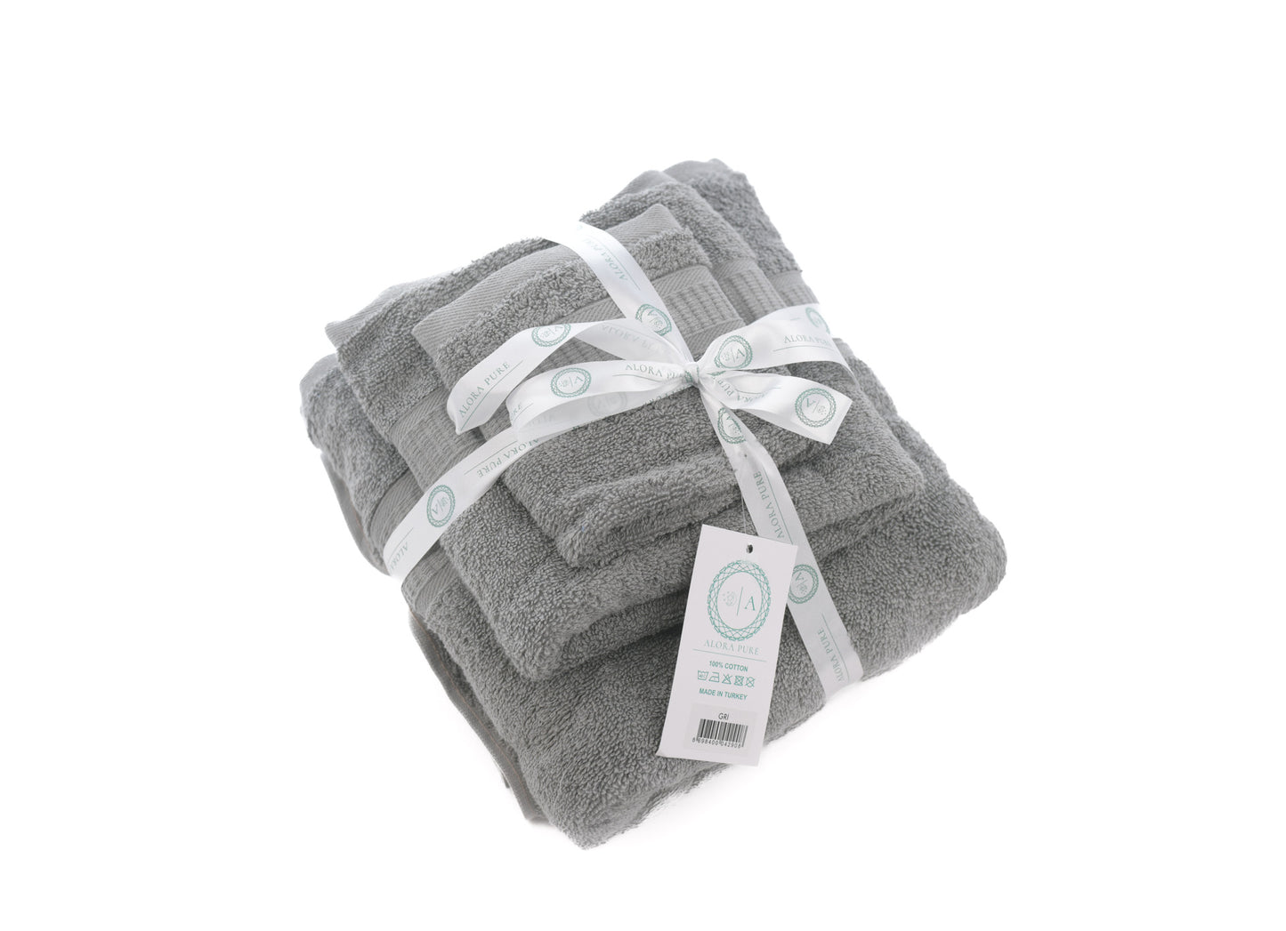 Plush Gray Towel Gift Set