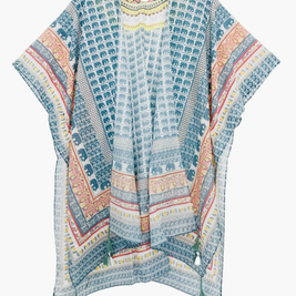 Teal Elephant Kimono