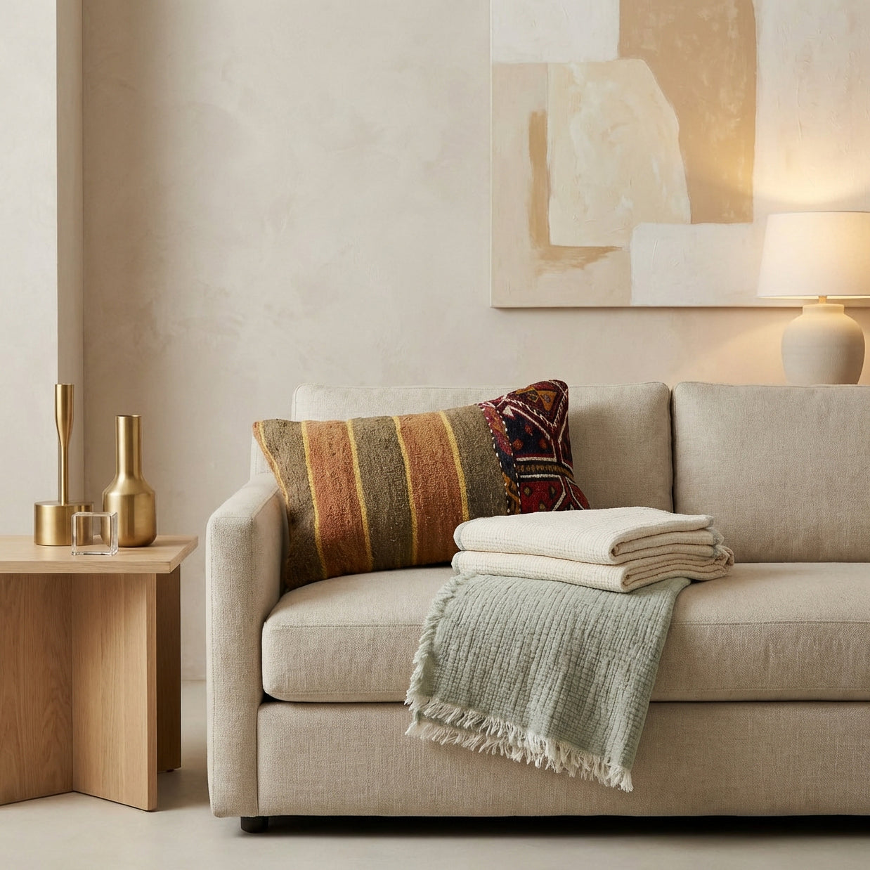 Anatolian Earth Throw Pillow