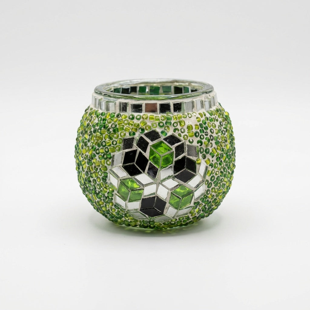 Handmade Mosaic Glass Candle Holders