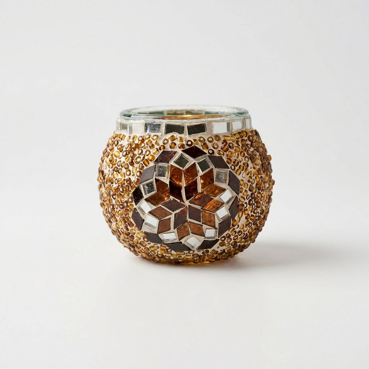 Handmade Mosaic Glass Candle Holders