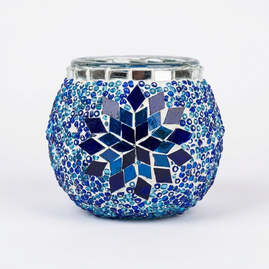 Handmade Mosaic Glass Candle Holders