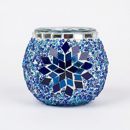 Handmade Mosaic Glass Candle Holders