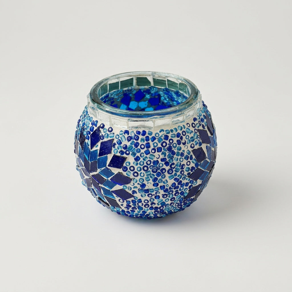 Handmade Mosaic Glass Candle Holders