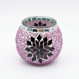 Handmade Mosaic Glass Candle Holders