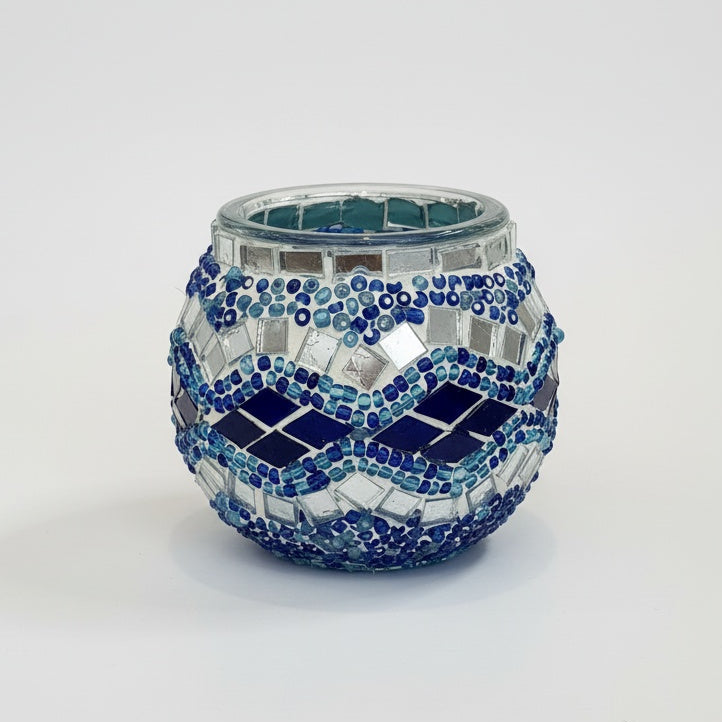 Handmade Mosaic Glass Candle Holders