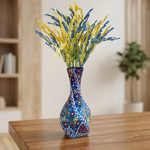 Hand-Painted Ceramic Vase – Turkish Artisan Collection